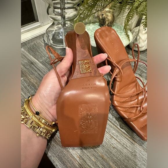 GIA BORGHINI / RHW
Strappy Leather Wedge Sandals - Picture 6 of 15